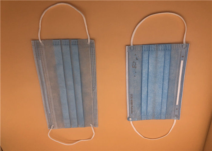 3 Ply White Breathable Disposable Mask With Tie On Spunlace / Spunbond