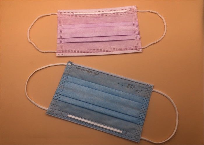 3Ply White Breathable Disposable Mask With Tie On Spunlace / Spunbond