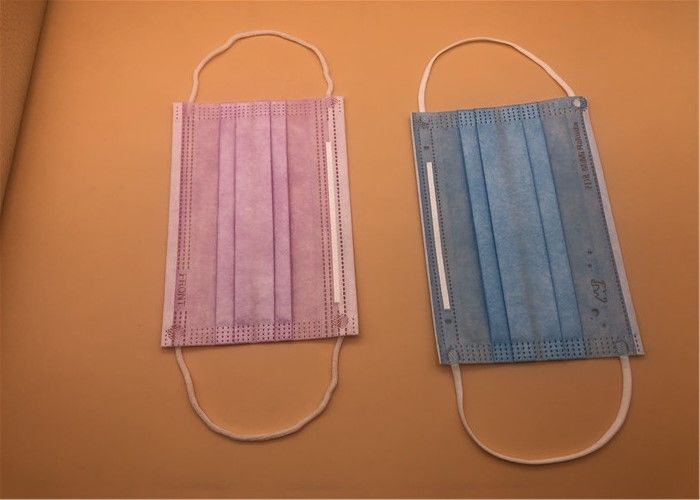 3Ply White Breathable Disposable Mask With Tie On Spunlace / Spunbond