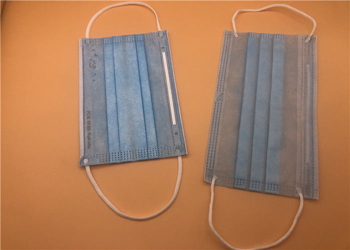 3Ply White Breathable Disposable Mask With Tie On Spunlace / Spunbond