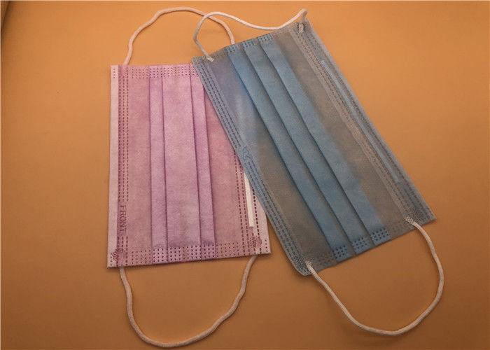 Fluid Resistant Face Medical Mask 3 Layer Easy Breathing Protective