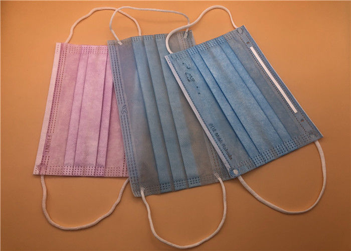 Fluid Resistant Face Medical Mask 3 Layer Easy Breathing Protective