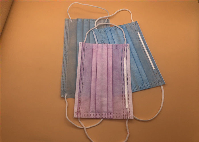 3 Ply Face Medical Mask / Medical Surgical Mask Isolation Dust Non Toxic