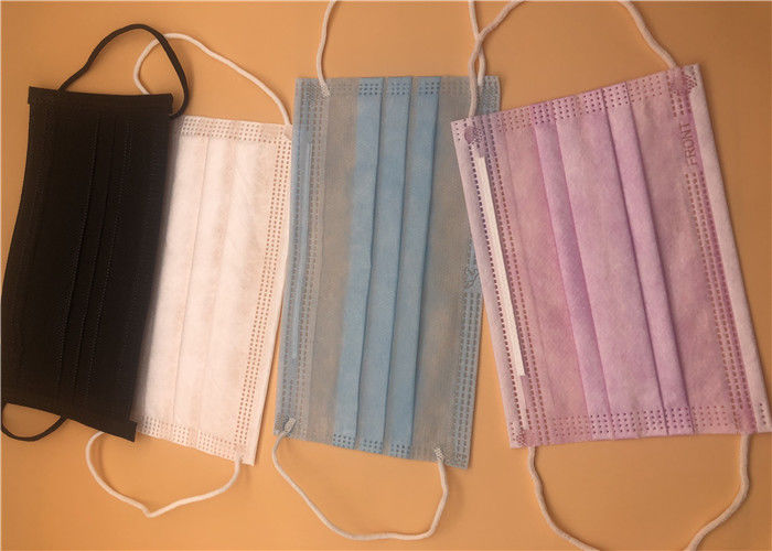 Anti Pollution Face Medical Mask / Respiration 3 Ply Earloop Surgery Face Mask