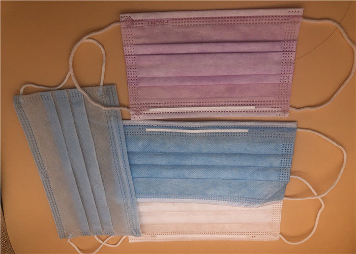 Health Care Face Medical Mask For Schools Blue Breathable Adult Size