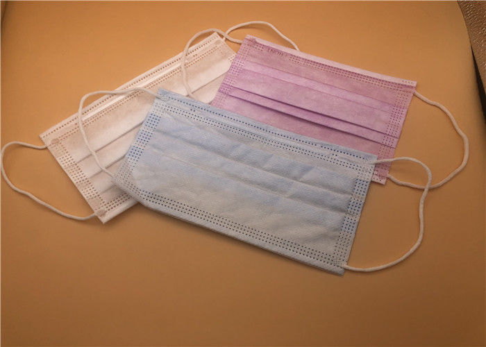 Nose Bar Disposable Face Mask For Germ Protection / Disposal Clinical Medical Mouth Mask