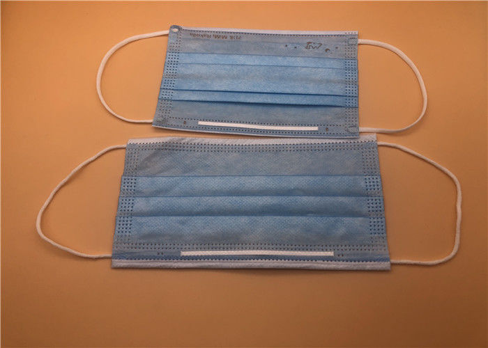 Multi Layer 3 Ply Blue Surgical Mask Non Stimulating Industrial Support