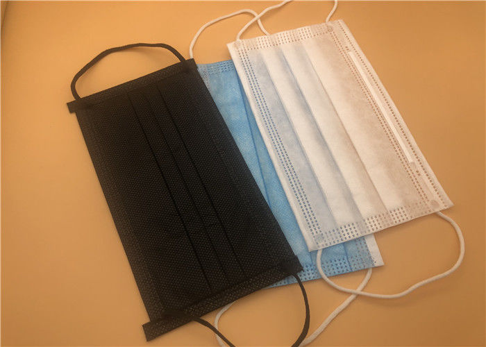 3 Ply Earloop Disposable Mouth Masks Non Woven Fabric High Filtration Efficiency