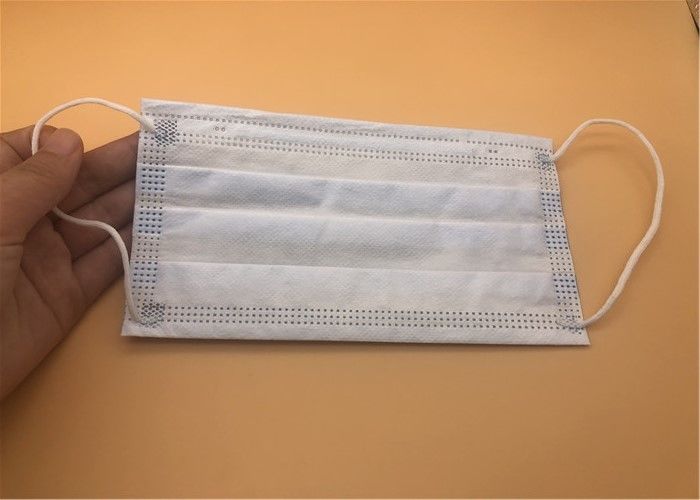 Elastic Earloop 3 Ply Disposable Face Mask / Air Pollution Protection Mask