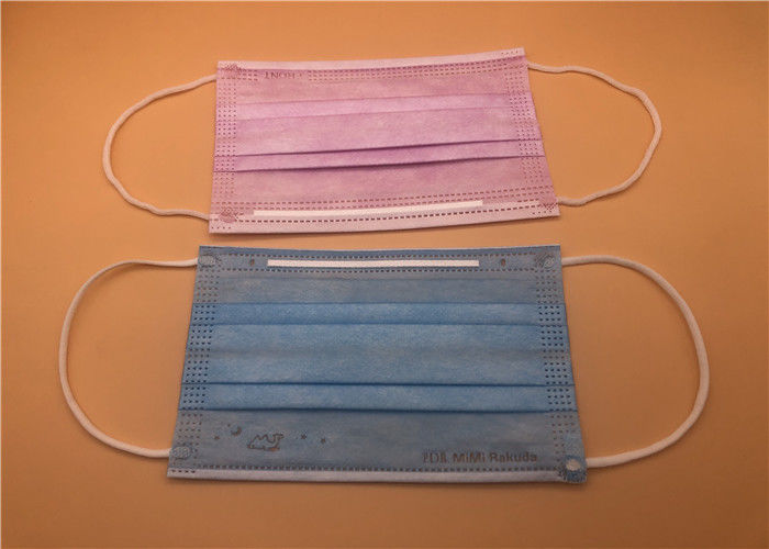 Customized Disposable Non Woven Face Mask / Disposable Earloop Face Mask