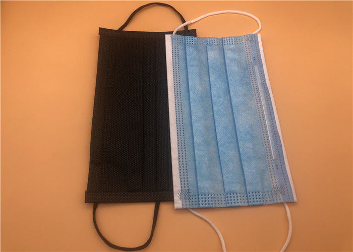 Non Irritating Disposable Non Woven Face Mask / Hypoallergenic Disposable Blue Mask