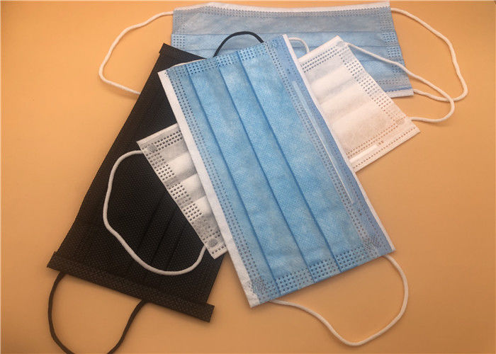 Non Irritating Disposable Non Woven Face Mask / Hypoallergenic Disposable Blue Mask