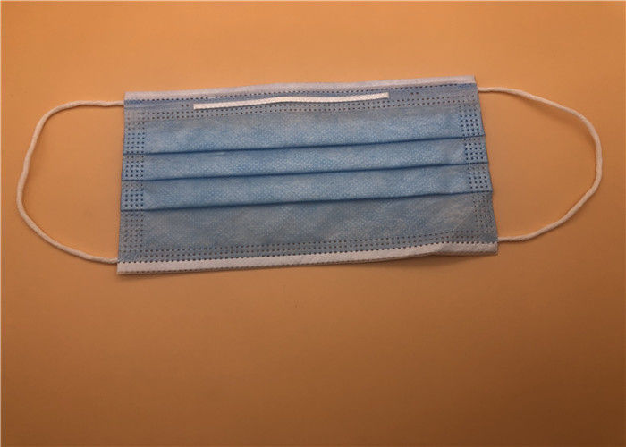 Earloop Disposable Non Woven Face Mask / Anti Virus Disposable Blue Mask