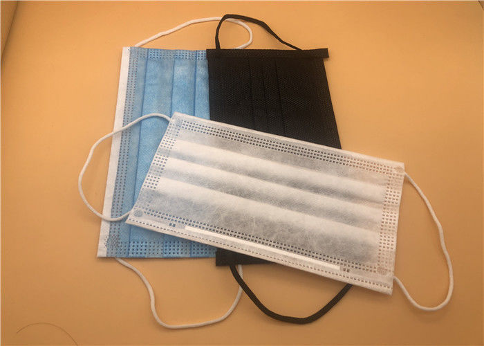 White 3 Ply Disposable Face Mask For Dust Free Workshop Food Industry