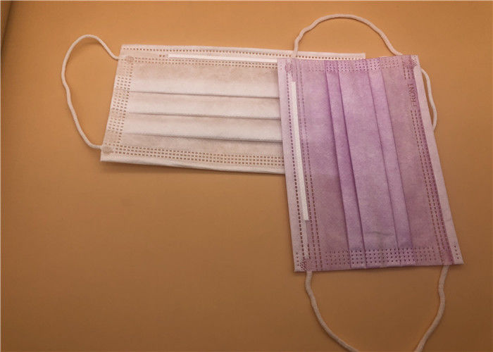 Hospital Disposable Earloop Face Mask / Disposable Mouth Mask Skin Friendly