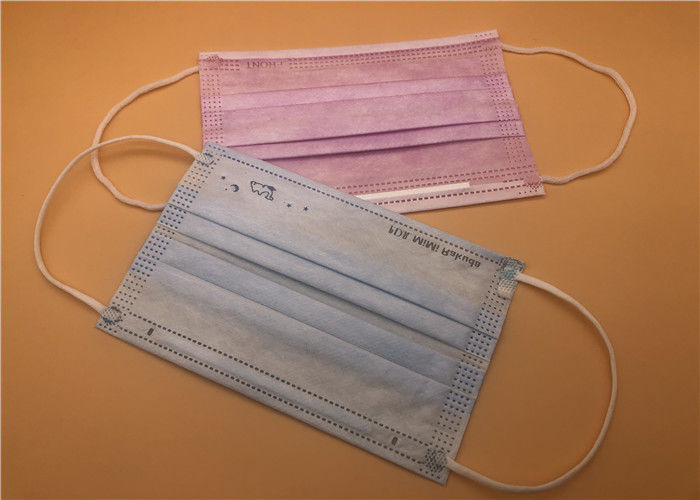 Hospital Disposable Earloop Face Mask / Disposable Mouth Mask Skin Friendly