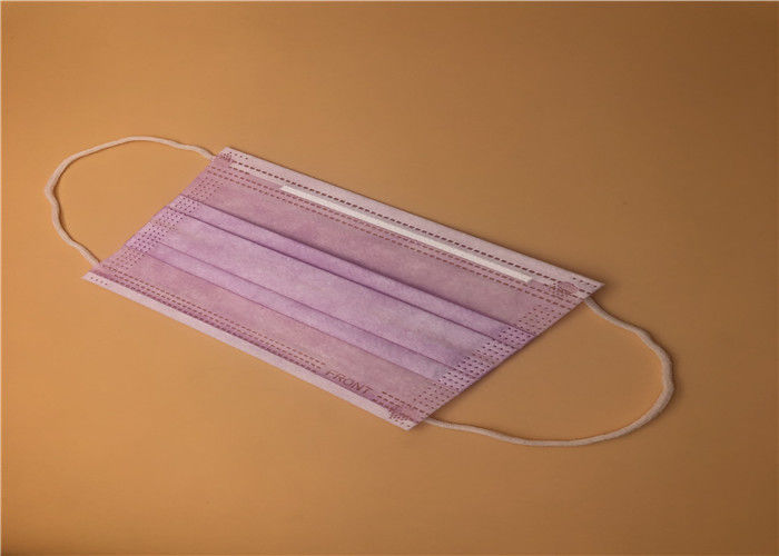 Blue Color Disposable Earloop Face Mask Three Layer Non Woven With Nose Bar