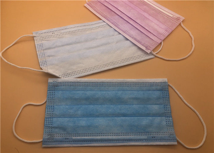 Blue 3 Layer Face Mask Breathable Fluid Resistant Easy Carrying Protective