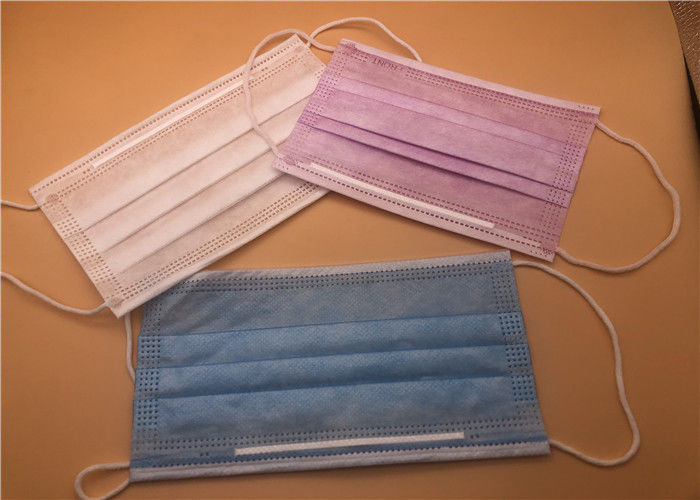Non Woven Fabric 3 Ply Surgical Mask / Surgical Mouth Mask Non Poisonous