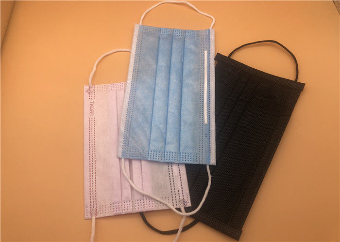 Non Woven Fabric 3 Ply Surgical Mask / Surgical Mouth Mask Non Poisonous