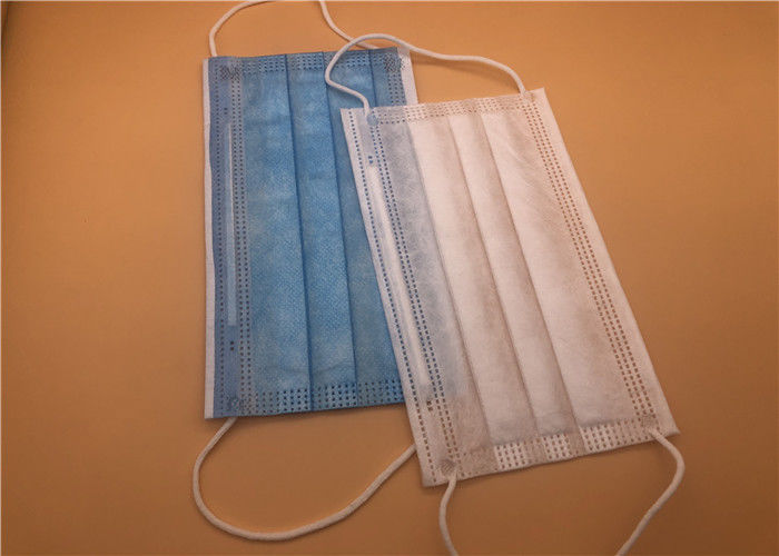 Blue Disposable Medical Mask Sanitary Odourless CE FDA Approved Printed