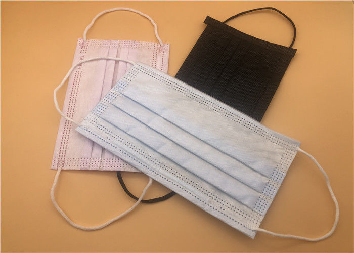 Blue Disposable Medical Mask Sanitary Odourless CE FDA Approved Printed