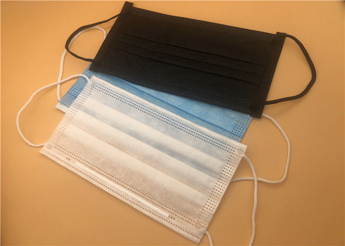 Breathable 3 Ply Disposable Medical Mask With Tie On Spun Lace Spun Bond
